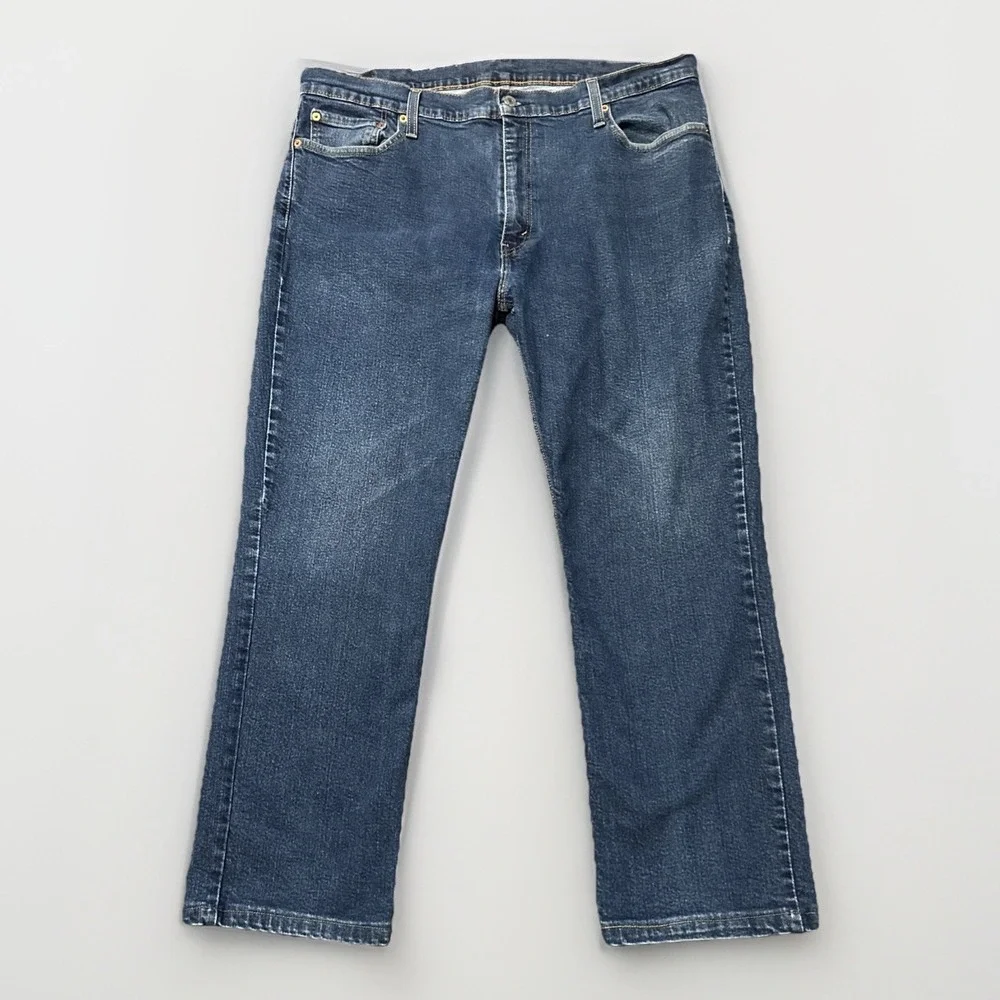 Levis‎ 514 Jeans Men's 40X30 Blue Dark Wash Denim Original Riveted